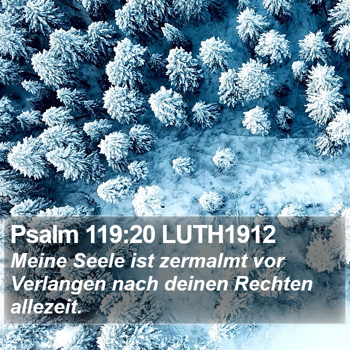 Psalm 119:20 LUTH1912 Bible Study