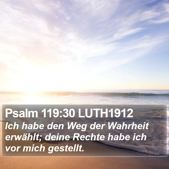 Psalm 119:30 LUTH1912 Bible Study