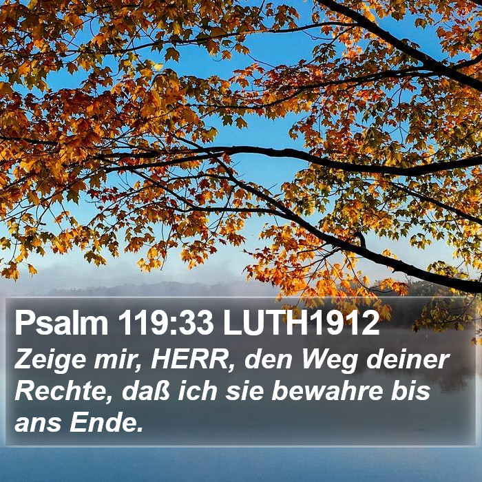 Psalm 119:33 LUTH1912 Bible Study