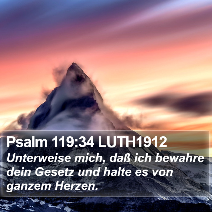 Psalm 119:34 LUTH1912 Bible Study