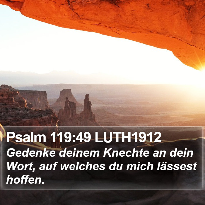 Psalm 119:49 LUTH1912 Bible Study