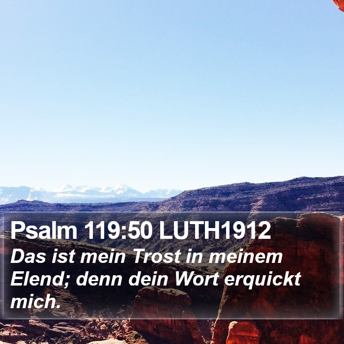 Psalm 119:50 LUTH1912 Bible Study