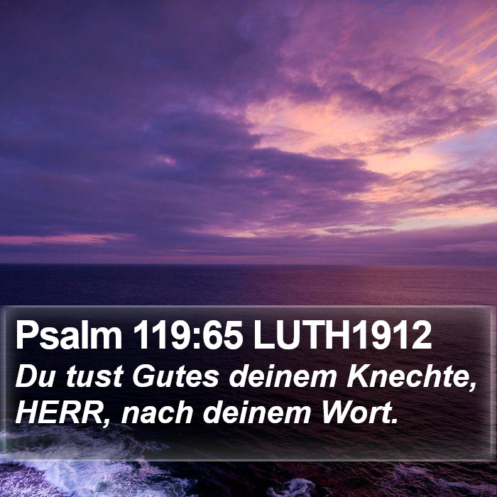 Psalm 119:65 LUTH1912 Bible Study