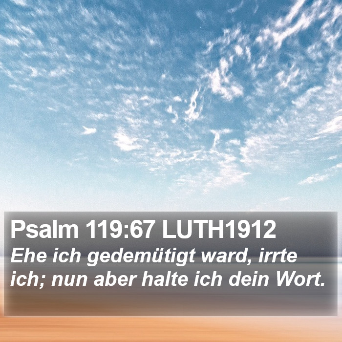 Psalm 119:67 LUTH1912 Bible Study