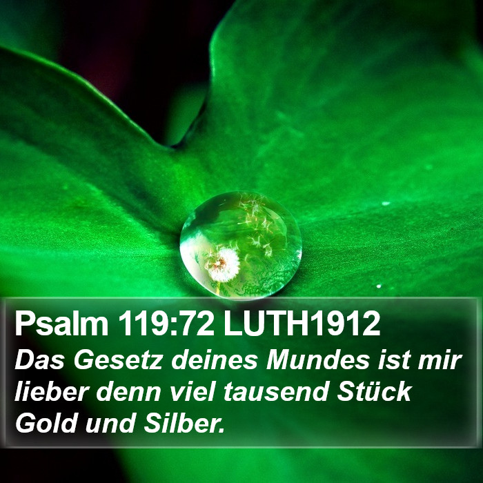 Psalm 119:72 LUTH1912 Bible Study