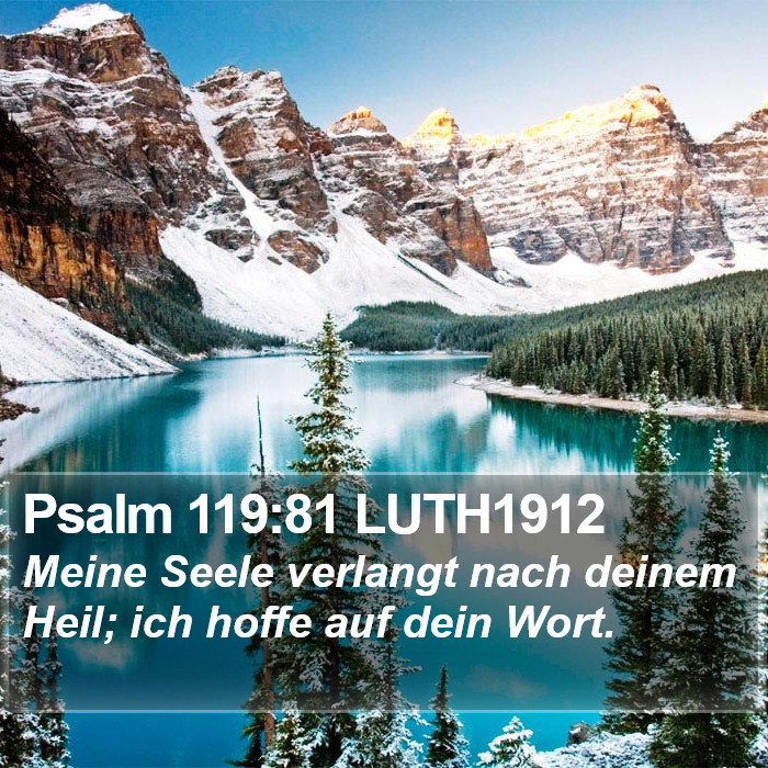 Psalm 119:81 LUTH1912 Bible Study