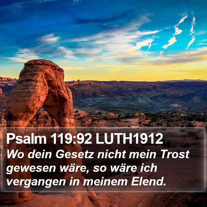 Psalm 119:92 LUTH1912 Bible Study