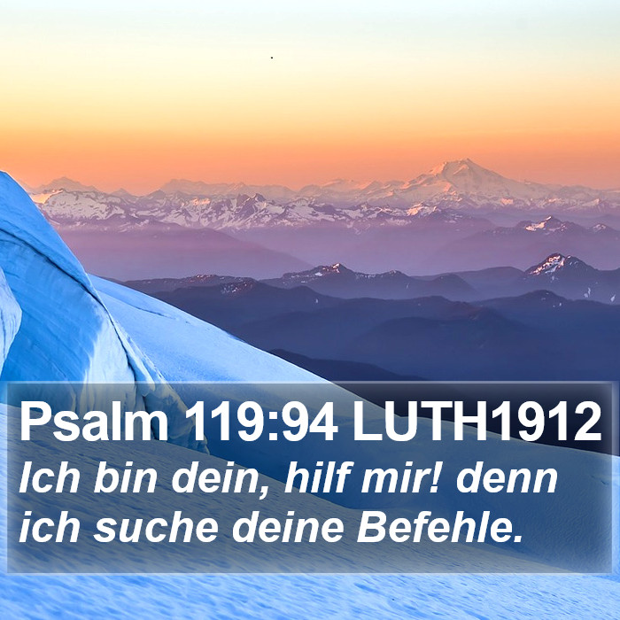 Psalm 119:94 LUTH1912 Bible Study