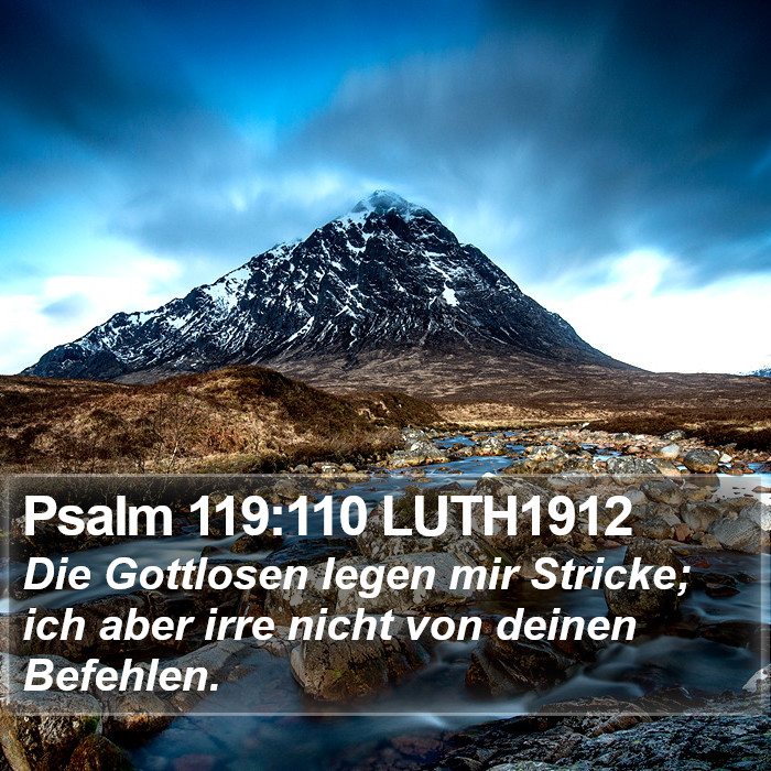 Psalm 119:110 LUTH1912 Bible Study