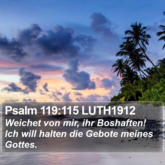 Psalm 119:115 LUTH1912 Bible Study
