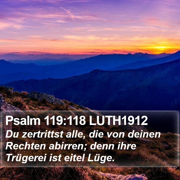 Psalm 119:118 LUTH1912 Bible Study