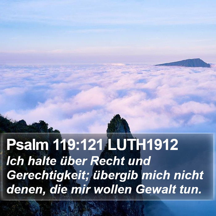 Psalm 119:121 LUTH1912 Bible Study