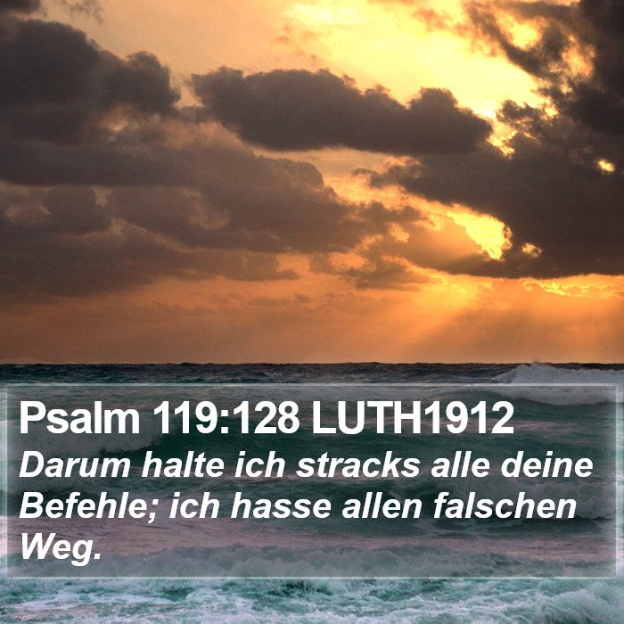 Psalm 119:128 LUTH1912 Bible Study
