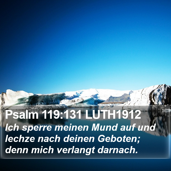 Psalm 119:131 LUTH1912 Bible Study