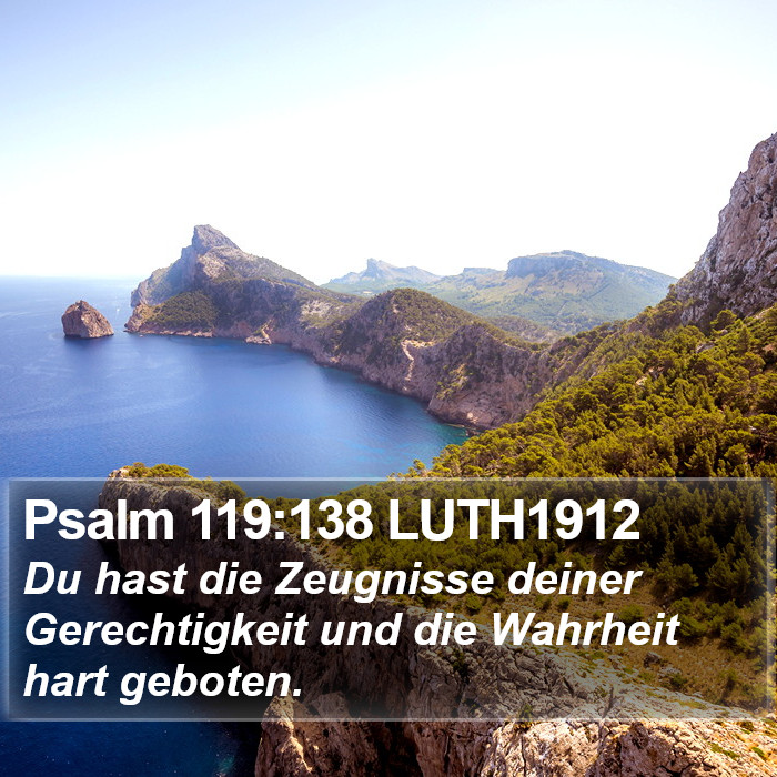 Psalm 119:138 LUTH1912 Bible Study