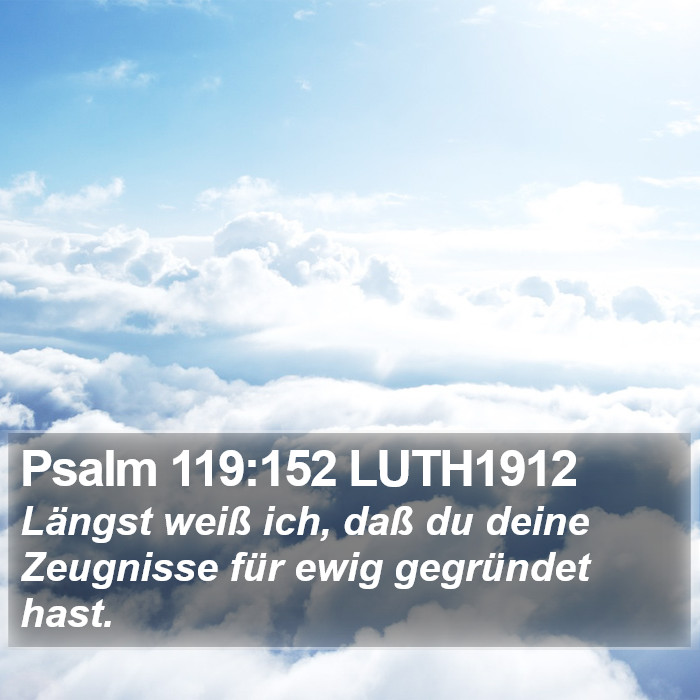 Psalm 119:152 LUTH1912 Bible Study
