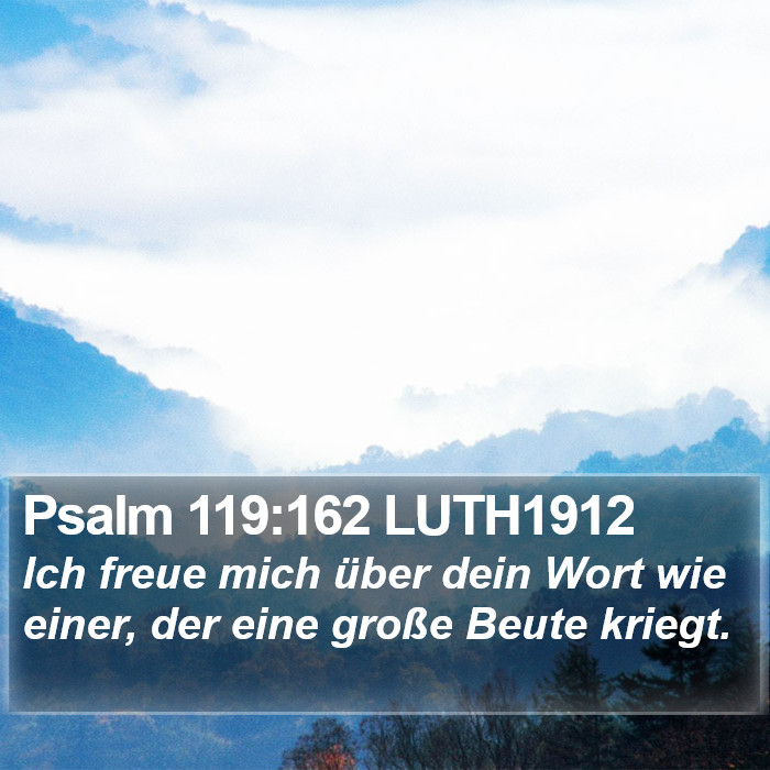 Psalm 119:162 LUTH1912 Bible Study