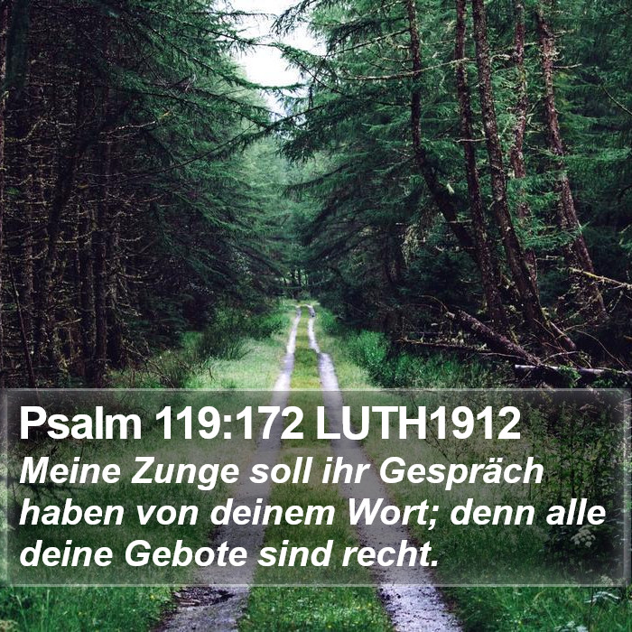 Psalm 119:172 LUTH1912 Bible Study
