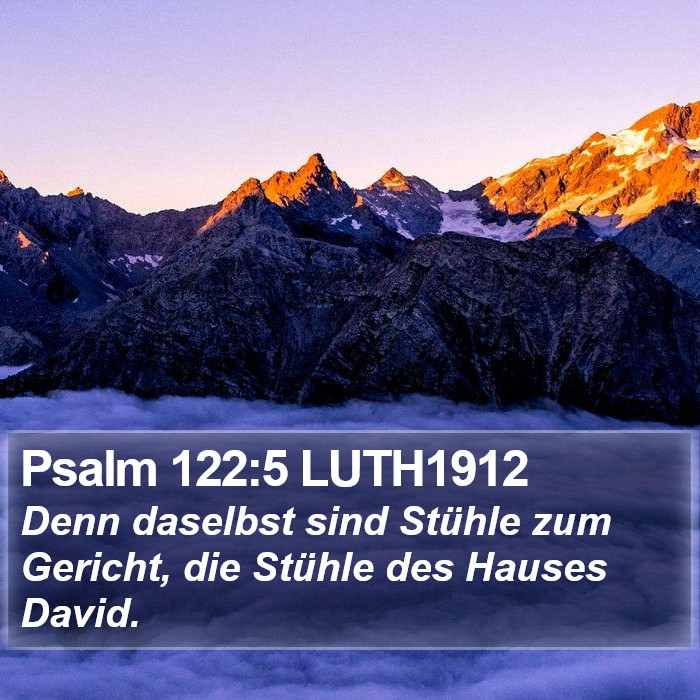 Psalm 122:5 LUTH1912 Bible Study