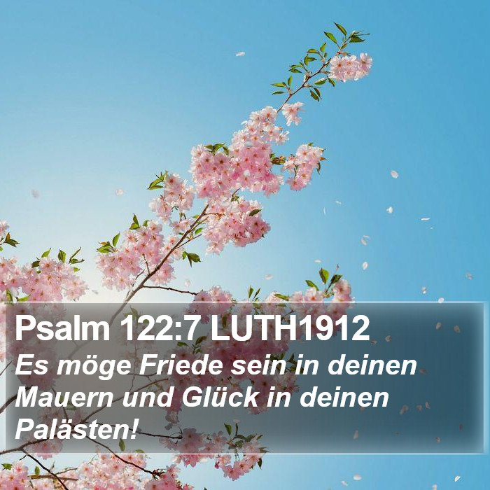 Psalm 122:7 LUTH1912 Bible Study