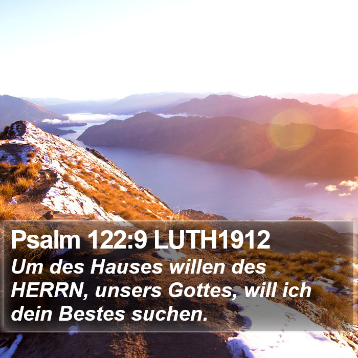 Psalm 122:9 LUTH1912 Bible Study