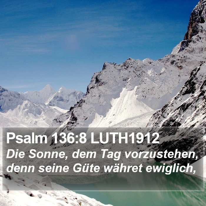 Psalm 136:8 LUTH1912 Bible Study