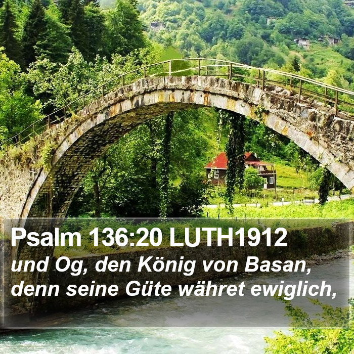 Psalm 136:20 LUTH1912 Bible Study