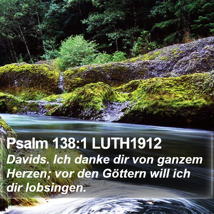 Psalm 138:1 LUTH1912 Bible Study