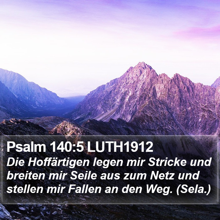 Psalm 140:5 LUTH1912 Bible Study