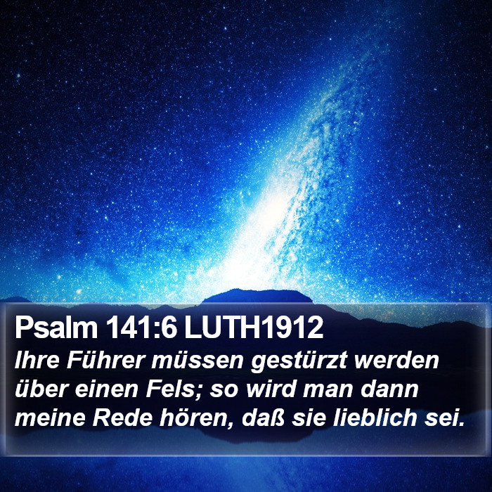 Psalm 141:6 LUTH1912 Bible Study