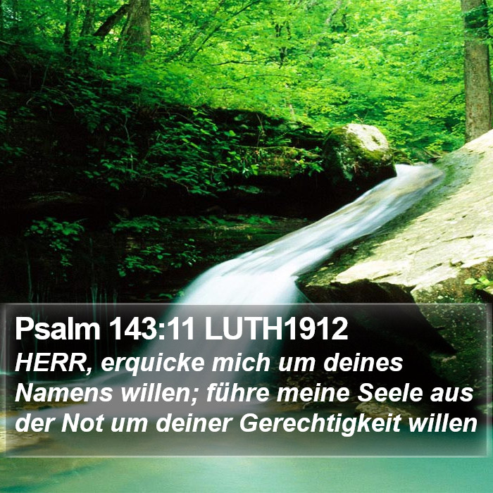 Psalm 143:11 LUTH1912 Bible Study