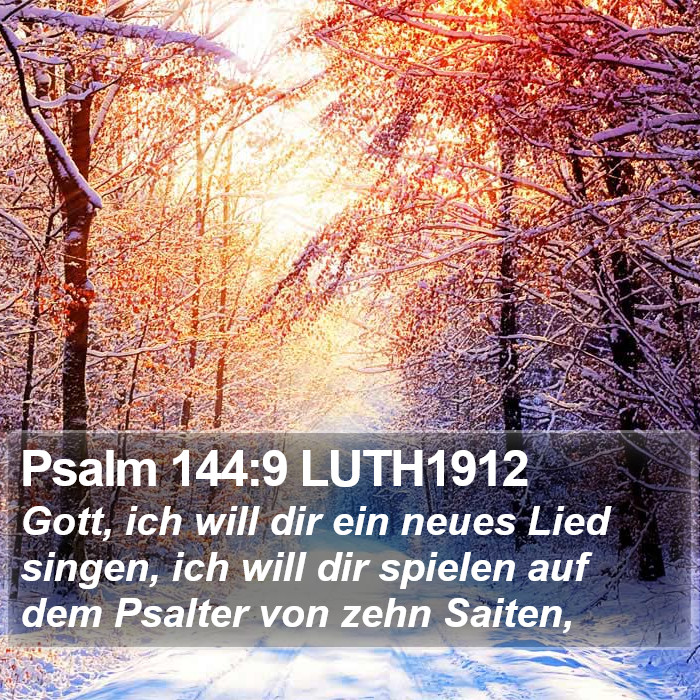 Psalm 144:9 LUTH1912 Bible Study