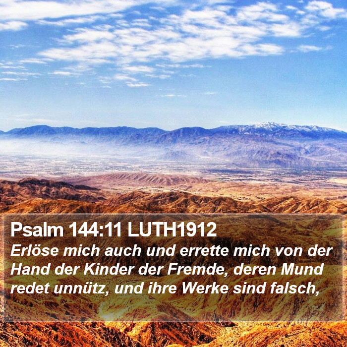 Psalm 144:11 LUTH1912 Bible Study