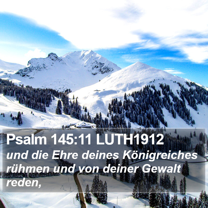 Psalm 145:11 LUTH1912 Bible Study