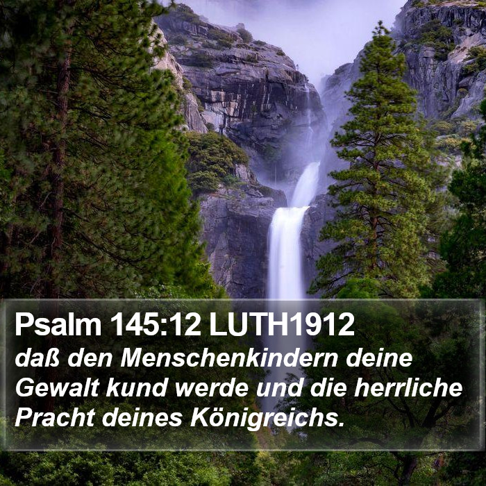 Psalm 145:12 LUTH1912 Bible Study