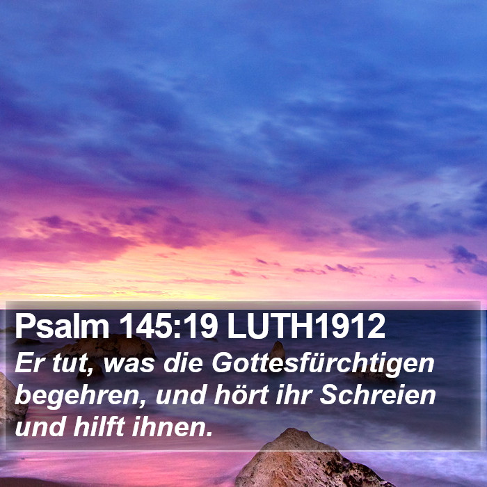 Psalm 145:19 LUTH1912 Bible Study