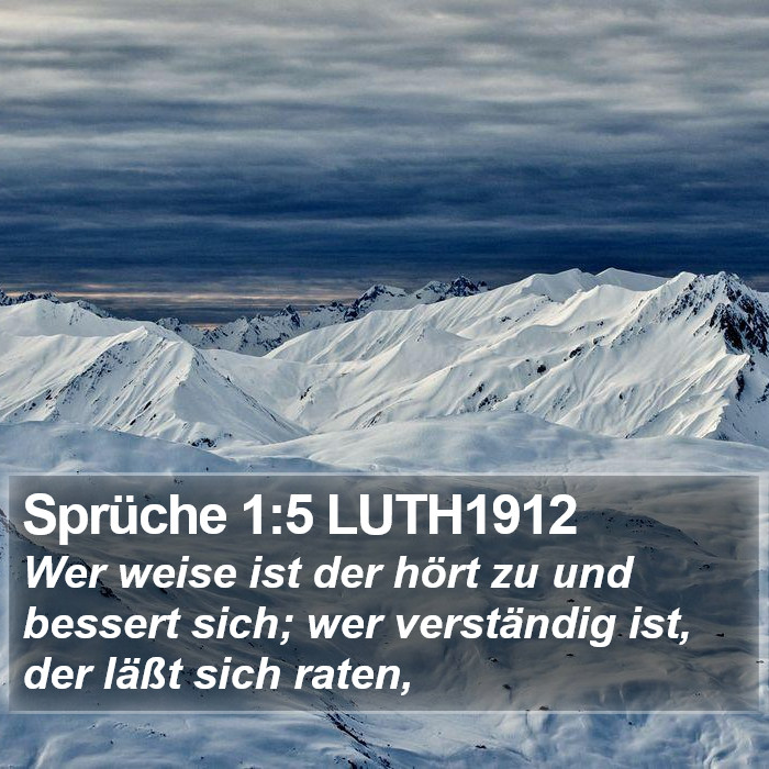 Sprüche 1:5 LUTH1912 Bible Study