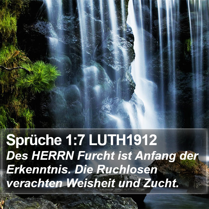 Sprüche 1:7 LUTH1912 Bible Study