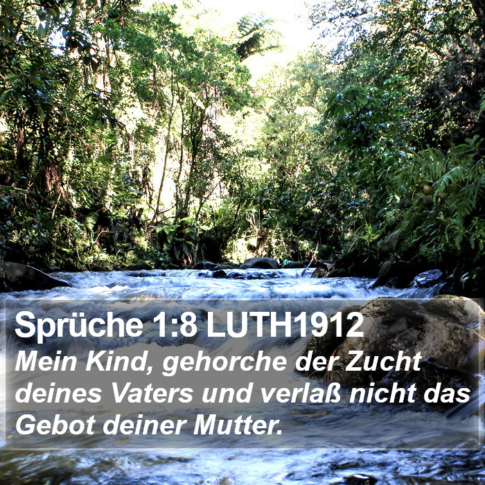 Sprüche 1:8 LUTH1912 Bible Study