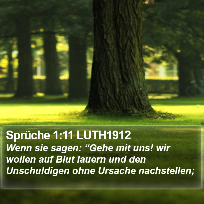 Sprüche 1:11 LUTH1912 Bible Study