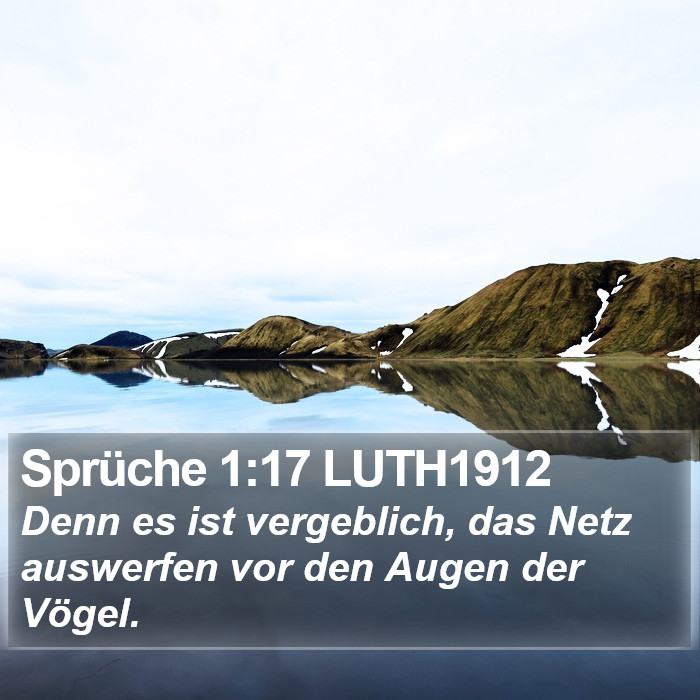 Sprüche 1:17 LUTH1912 Bible Study