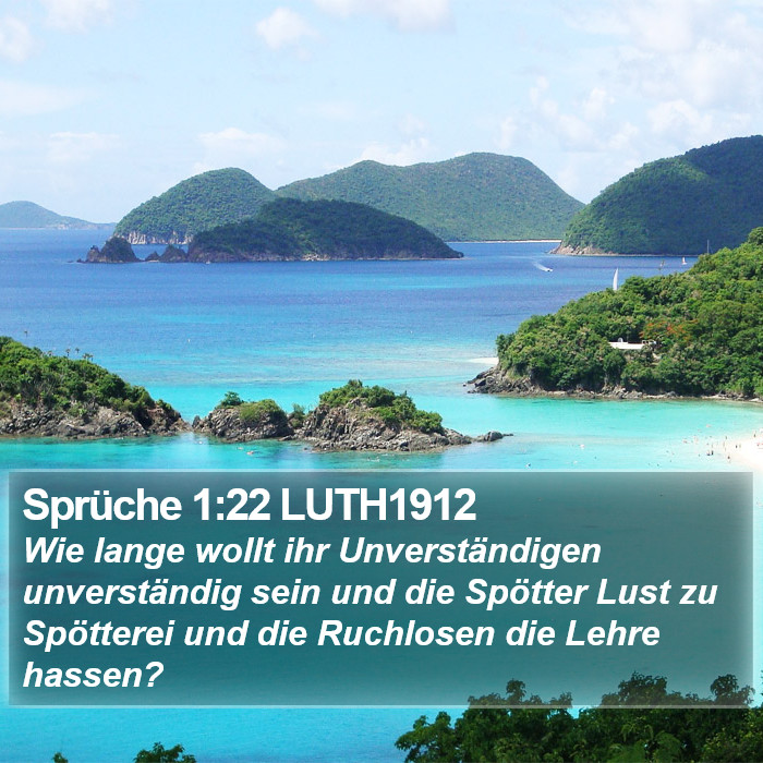 Sprüche 1:22 LUTH1912 Bible Study