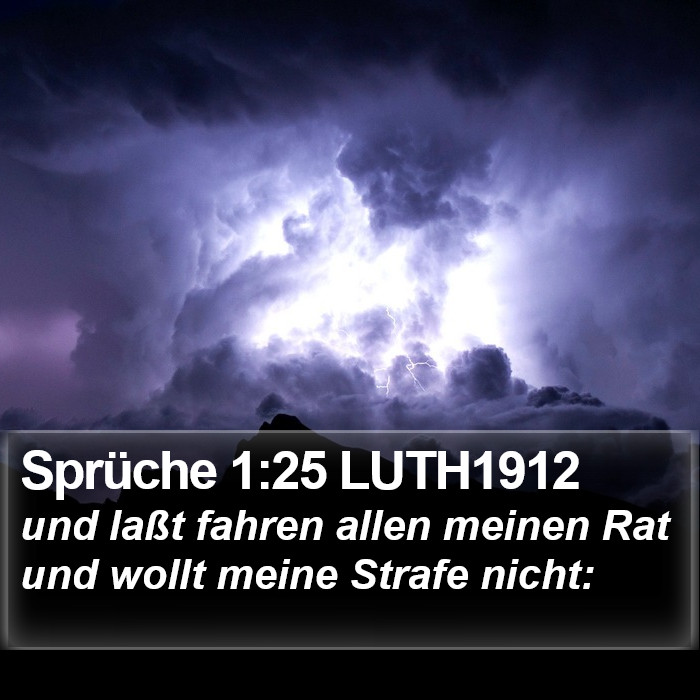 Sprüche 1:25 LUTH1912 Bible Study