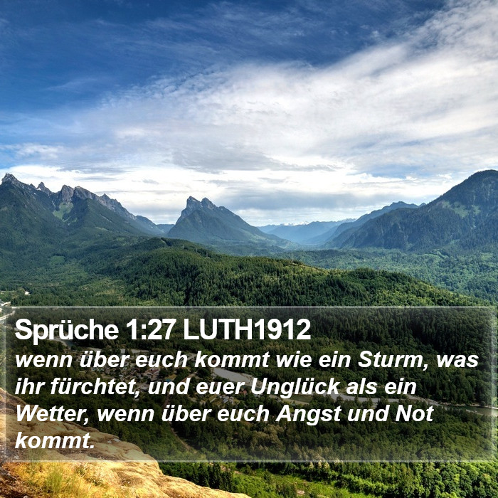 Sprüche 1:27 LUTH1912 Bible Study