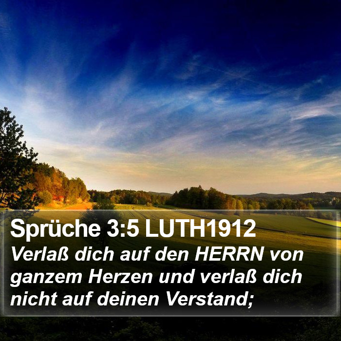 Sprüche 3:5 LUTH1912 Bible Study