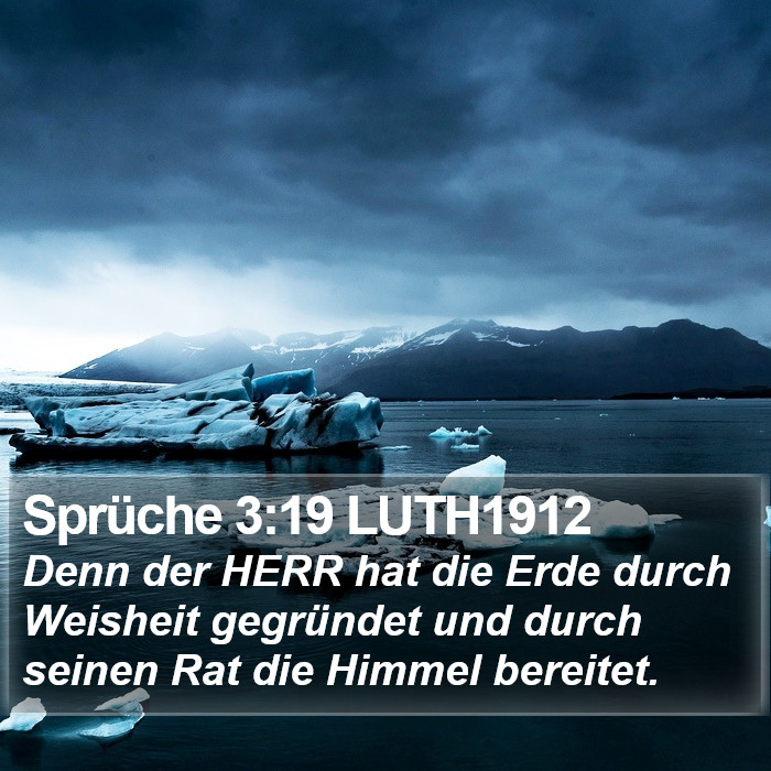 Sprüche 3:19 LUTH1912 Bible Study