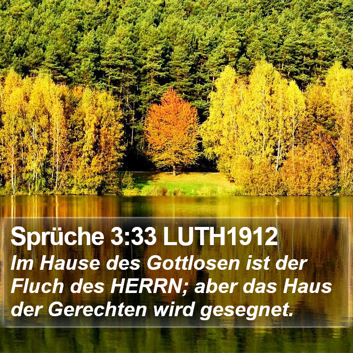 Sprüche 3:33 LUTH1912 Bible Study