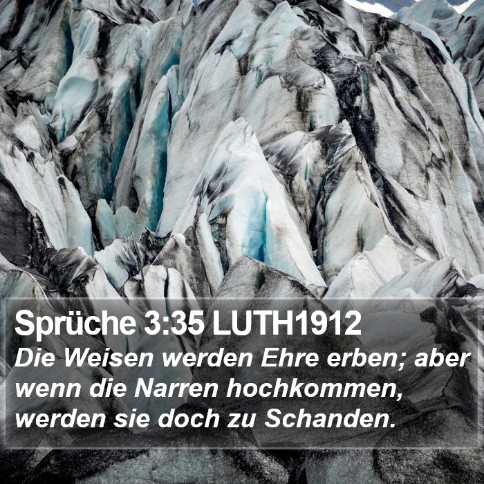 Sprüche 3:35 LUTH1912 Bible Study