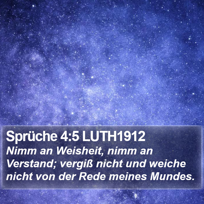 Sprüche 4:5 LUTH1912 Bible Study