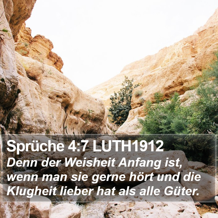 Sprüche 4:7 LUTH1912 Bible Study